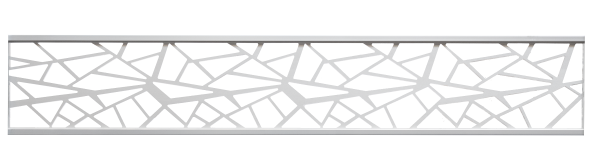 Dekorelement Steckzaun NORA XL - Polygonal - Silber