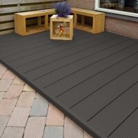 Terrassendiele BIGFOOT XL 25x2,1x400cm - Steingrau