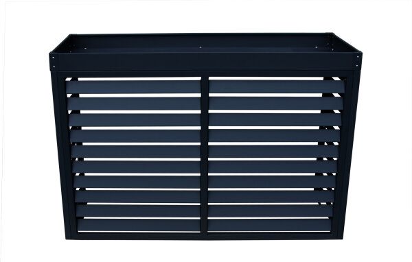 Wärmepumpenverkleidung mit Blumendeck