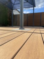Terrassendiele Bambus White Oak, glatt/französisch 20x140x1870 mm