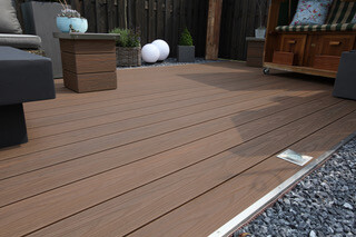 Terrassendiele EMMA, 14x2,5x400cm, Hohlkammer,...