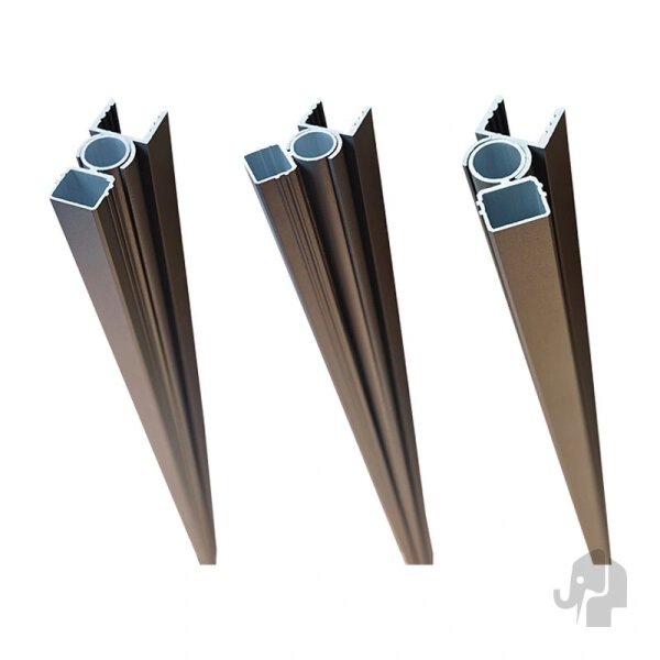 Drehbares Adapterprofil, Anthrazit, 2,5 x 5,5 x 200 cm