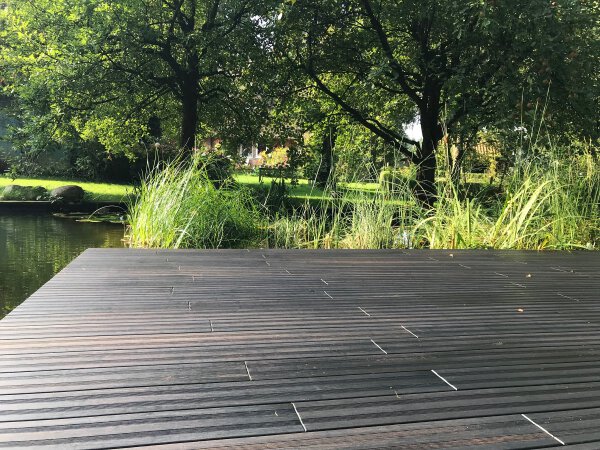 Terrassendiele Bambus Espresso, glatt/franz&ouml;sisch...