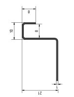 Diele Montageset - Abschlussclip Teflon /25 St.